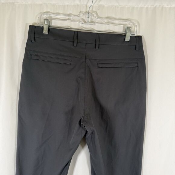 Marcus Pierce Pants Men's 31x28 Solid Grey Tech Feel Flat Front Pockets - Picture 8 of 9